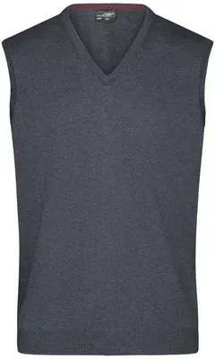 Herren V-Pullunder JN657, anthrazit-melange, Größe XXL - anthrazit - XXL