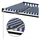 vidaXL LED Gelenkarmmarkise 400 x 300 cm blau/weiß