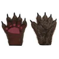 Funidelia | Werwolf-Hände für Jungen Horror, Werwolf, Böse Wolf, Halloween - Zubehör für Kinder, Zubehör für Kostüm - Braun