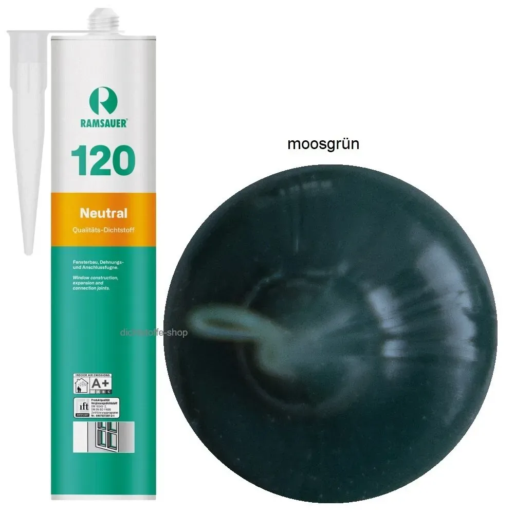 Ramsauer 120 Neutral moosgrün 1K Silikon Dichtstoff 310ml Kartusche