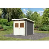 Karibu Glücksburg 3 2,13 x 2,17 m terragrau