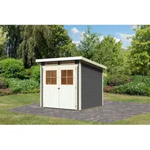 Karibu Glücksburg 3 2,13 x 2,17 m terragrau