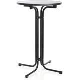 toboli Bistrotisch klappbar Ø 80 cm Schwarz