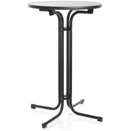 toboli Bistrotisch klappbar Ø 80 cm Schwarz