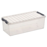 SUNWARE Aufbewahrungsbox Q-Line 9,5L transparent Kunststoff, mit Deckel stapelbar,