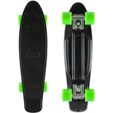 Star-Skateboard Kicktail grün/schwarz