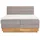 OTTO home Boxspringbett OTTO HOME "Jenna", grau (argento), B:184cm L:216cm, Komplettbetten, Boxspringbett, ohne LED-Beleuchtung, mit zertifizierten, recycelten Bezugsstoffen