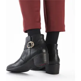 Rieker Damen Ankle Boots 73975, Frauen Stiefeletten,uebergangsschuhe,uebergangsstiefel,knöchelhoch,reißverschluss,Bootee,schwarz (00),39 EU | Gr.: 39