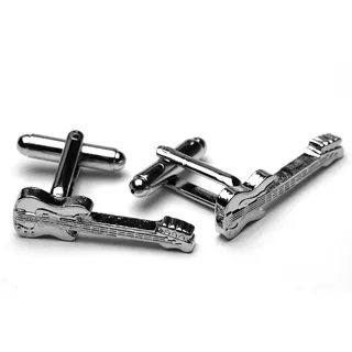 Bass Gitarre Manschettenknöpfe. P-Bass Modell in luxuriöser Geschenk Box präsentiert