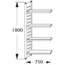Kerkmann Magazinregal »M2 4 OH« 75 cm breit, 40 cm tief, 75x180x40 cm