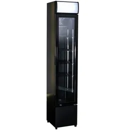 CombiSteel Getränkekühlschrank Schmal 42 l 850 mm hoch Schwarz
