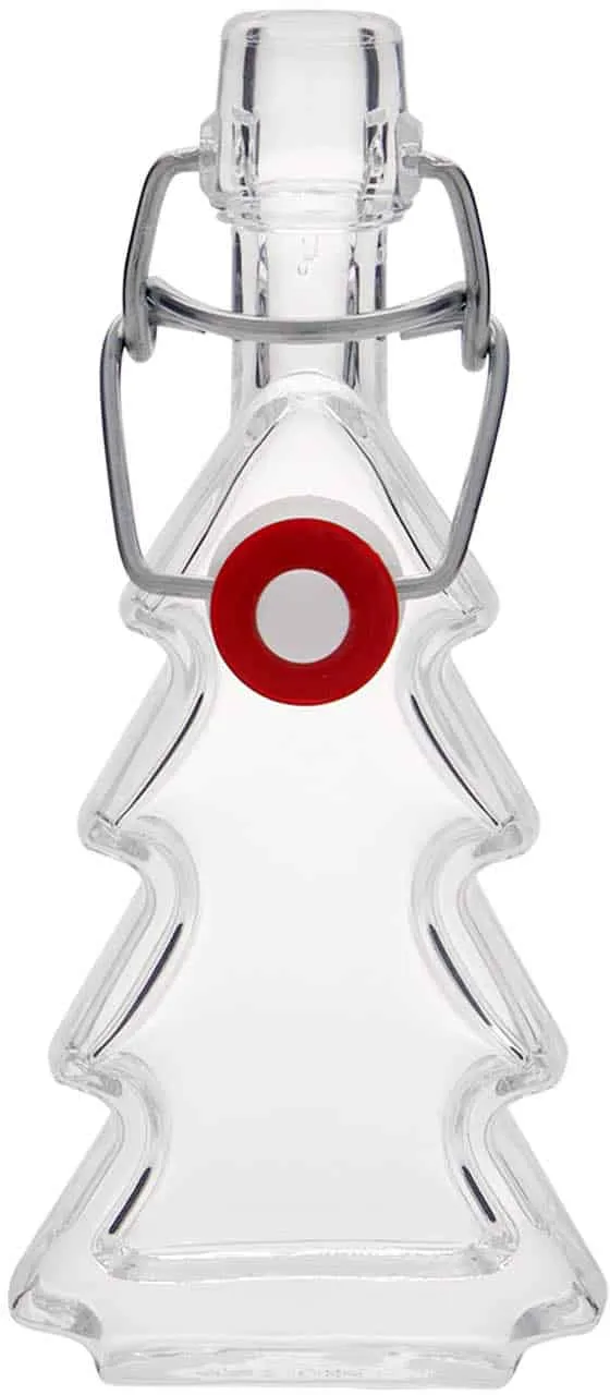 Botella de vidrio 'Árbol de Navidad' de 40 ml, boca: tapón mecánico