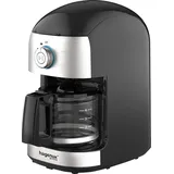Hagenuk KM-500GH Kaffeemaschine mit Edelstahl Mahlwerk 500W und 0,5 Glaskanne