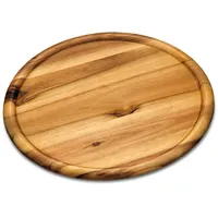 KESPER 28462 Pizzateller 32 cm aus FSC-zertifiziertem Akazienholz/Holzteller/Pizzaunterlage/Pizza-Holzteller/Holzgeschirr