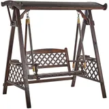 Beliani SENARICA Braun/Gold 2-Sitzer