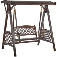 Beliani SENARICA Braun/Gold 2-Sitzer