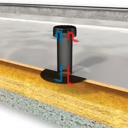 Flachdach Entspannungslüfter Dachraumbelüfter DN 100 Bitumen-Anschluss