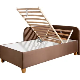 MAINTAL Polsterliege MAINTAL "Aolana", beige (beige, braun), B:102cm L:205cm, Komplettbetten, mit Bettkasten, in 2 Breiten, Federkern- oder Bonellmatratze wählbar