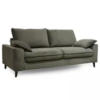 Oviala Business Sofa aus Samt 3-Sitzer Khakigrün - Oviala