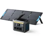 Anker SOLIX C800 Tragbare Powerstation mit 200W Solarpanels, 1200W (1600W Spitzenleistung) Solargenerator, 100% Akku in 58 Min., 768Wh LiFePO4 Akkus für Camping, Wohnmobil, RV, Reisen, Stromausfall