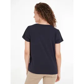 Tommy Hilfiger Uw0uw04525 Kurzarm-T-Shirt Desert Sky XL