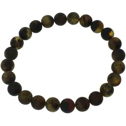 Armband OSTSEE-SCHMUCK "Ostsee-Schmuck Armband Kugel 8 mm Armband Kugel 8 mm", schwarz, Armbänder, Damen, 19cm, Bernstein