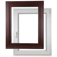 ALUCON Fenster 800x1000 mm – Kunststofffenster 80x100 cm – Flügelfenster Innen Weiß/Außen Mahagoni – DIN Rechts