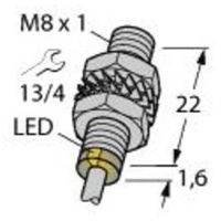 Turck Sensor bündig PNP, Schließer BI1,5-EG08K-AP6X