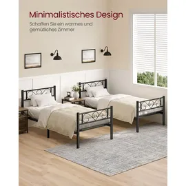 VASAGLE 90 x 200 cm Schwarz
