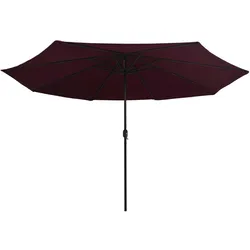 vidaXL Sonnenschirm mit Metall-Mast 390 cm Bordeauxrot