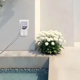 tecnoteq Smart-Home-Steckdose IP44 Weiß 2 St.