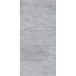 BREUER Badrückwand, Muster: Fliese, Aluminium-Verbundplatte - grau