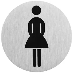 ProPlus SF_972090 Aluminium Türschild "Bild Frau" Ø75mm Tür Schild
