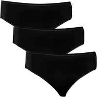 SCHIESSER Slip 3 St. Schwarz 36