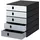 Styro Schubladenbox styroval color flow 24,3 x 32,3 x 33,5 cm 5-tlg. grau/schwarz