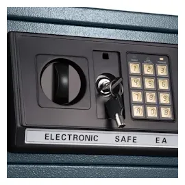 Tectake tectake® Elektronischer Safe Tresor mit Schlüssel und LED-Anzeige inkl. Batterien