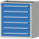 Anke Schubladenschrank B910xT700xH980mm RAL 7035/5012 6 Schubladen