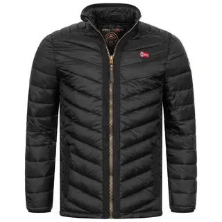 Geographical Norway Steppjacke Herren Herbst Winter Jacke Übergangsjacke Steppjacke Jacke Leicht schwarz XL