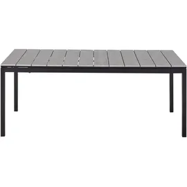 Beliani Tofane Gartentisch 198 x 90 x 77 cm Grau/Schwarz