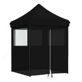 vidaXL Partezelt 2 x 2 m inkl. 4 Seitenteile Schwarz