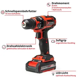 Einhell TC-CD 18/35 Li inkl. 1 x 1,5 Ah