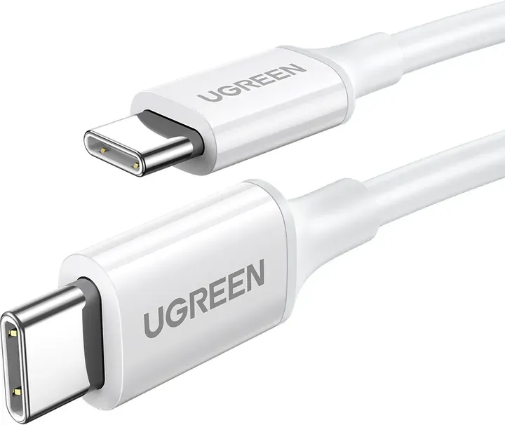 UGREEN USB 2.0 Typ-C Kabel M-M Nickel ABS weiß, 1 m, kompatibel mit iPhone 17/16/15, Google Pixel 4, Samsung Galaxy S20, Huawei P30 etc.