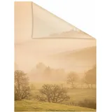 Lichtblick Fensterfolie Toskana 1 St., blickdicht, strukturiertKlebepunkte, selbstklebend, Sichtschutz orange