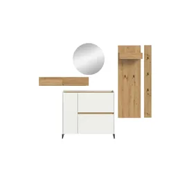 Möbel Kraft Drive Garderobenkombination 236x197x32 cm weiß