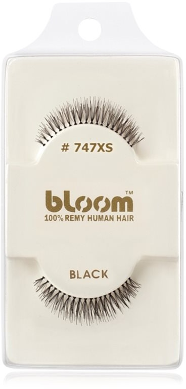 Bloom Natural künstliche Wimpern aus Naturhaar No. 747XS (Black) 1 cm
