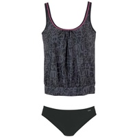 VENICE BEACH Oversize-Tankini Damen schwarz-grau Gr.36