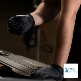 arnomed Nitril Black XTRA STRONG Einmalhandschuhe, schwarz 392-L , 1 Packung = 100 Stück, Größe L
