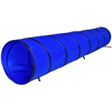 LIONTO Hundetunnel Spieltunnel Hundehöhle Agilitytunnel blau Größe (M) 300 x 50 cm