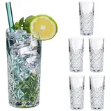 Relaxdays Longdrinkglas 0,3 l 6-tlg.