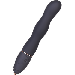 Edler G-Punkt-Vibrator aus Silikon, 20 cm, schwarz